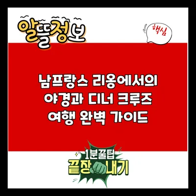 남프랑스 리옹에서의 야경과 디너 크루즈 여행 완벽 가이드