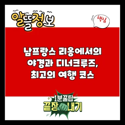 남프랑스 리옹에서의 야경과 디너크루즈, 최고의 여행 코스