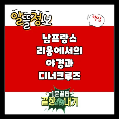 남프랑스 리옹에서의 야경과 디너크루즈