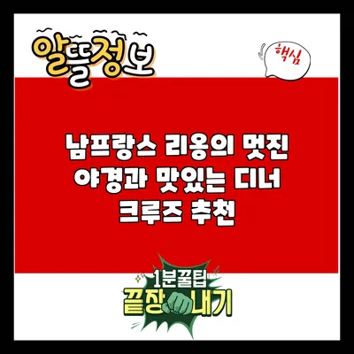 남프랑스 리옹의 멋진 야경과 맛있는 디너 크루즈 추천