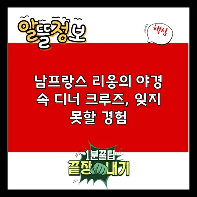 남프랑스 리옹의 야경 속 디너 크루즈, 잊지 못할 경험