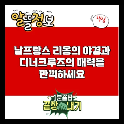 남프랑스 리옹의 야경과 디너크루즈의 매력을 만끽하세요
