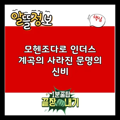 모헨조다로: 인더스 계곡의 사라진 문명의 신비