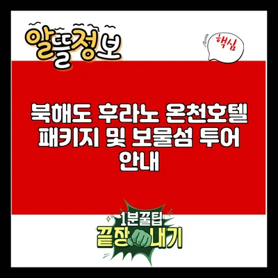 북해도 후라노 온천호텔 패키지 및 보물섬 투어 안내