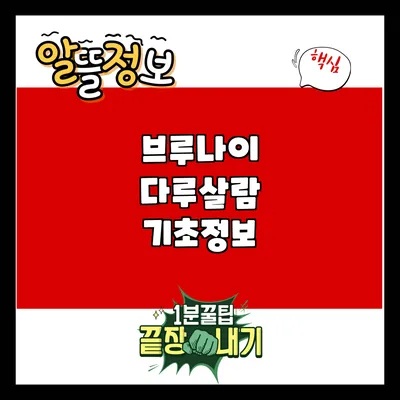 브루나이 다루살람: 기초정보