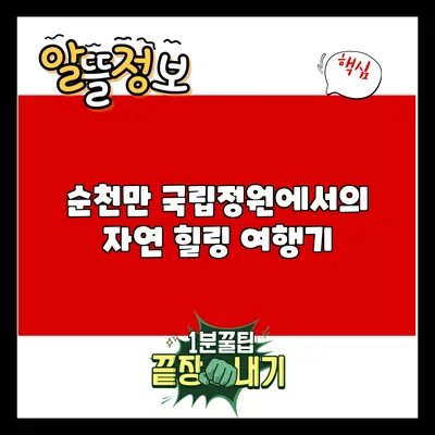 순천만 국립정원에서의 자연 힐링 여행기