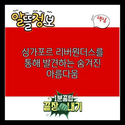 싱가포르 리버원더스를 통해 발견하는 숨겨진 아름다움