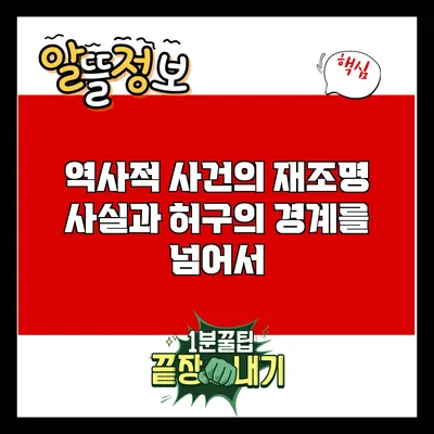 역사적 사건의 재조명: 사실과 허구의 경계를 넘어서