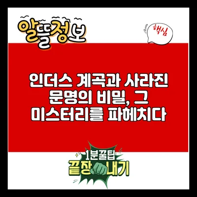 인더스 계곡과 사라진 문명의 비밀, 그 미스터리를 파헤치다
