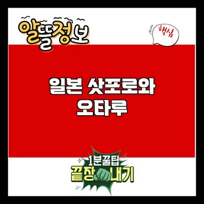 일본 삿포로와 오타루