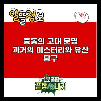 중동의 고대 문명: 과거의 미스터리와 유산 탐구