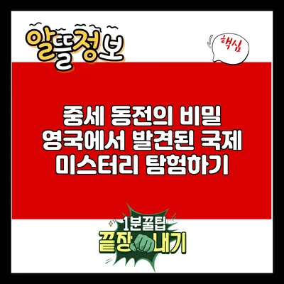 중세 동전의 비밀: 영국에서 발견된 국제 미스터리 탐험하기