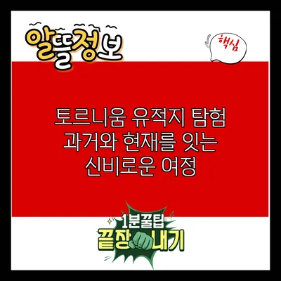 토르니움 유적지 탐험: 과거와 현재를 잇는 신비로운 여정