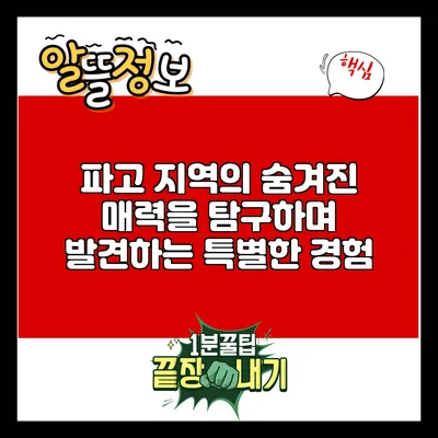 파고 지역의 숨겨진 매력을 탐구하며 발견하는 특별한 경험