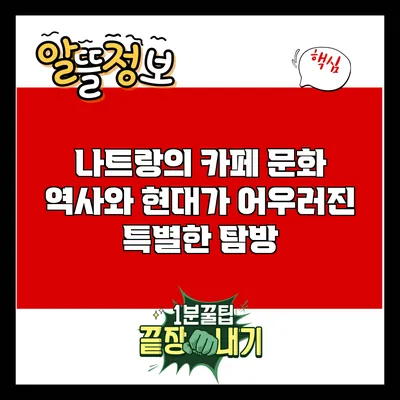 나트랑의 카페 문화: 역사와 현대가 어우러진 특별한 탐방
