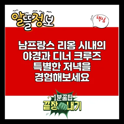 남프랑스 리옹 시내의 야경과 디너 크루즈: 특별한 저녁을 경험해보세요