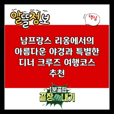 남프랑스 리옹에서의 아름다운 야경과 특별한 디너 크루즈 여행코스 추천