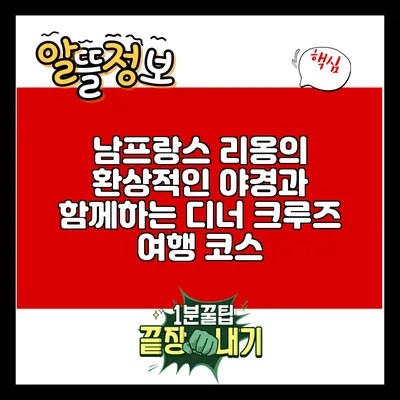 남프랑스 리옹의 환상적인 야경과 함께하는 디너 크루즈 여행 코스
