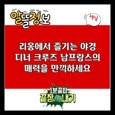 리옹에서 즐기는 야경 디너 크루즈: 남프랑스의 매력을 만끽하세요