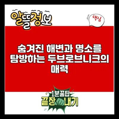 숨겨진 해변과 명소를 탐방하는 두브로브니크의 매력